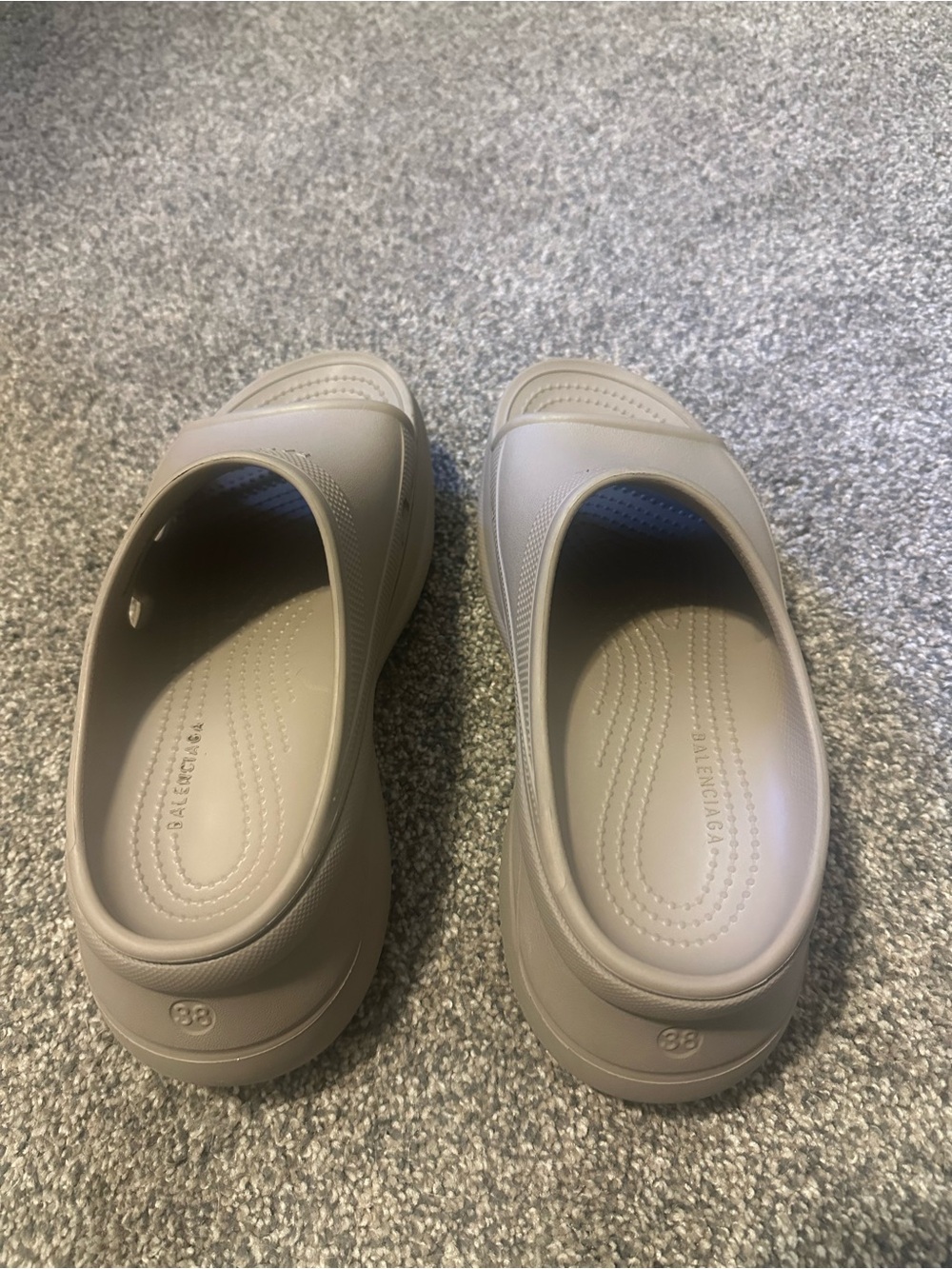 Balenciaga Kids Neutral Beige Slip-On Clog